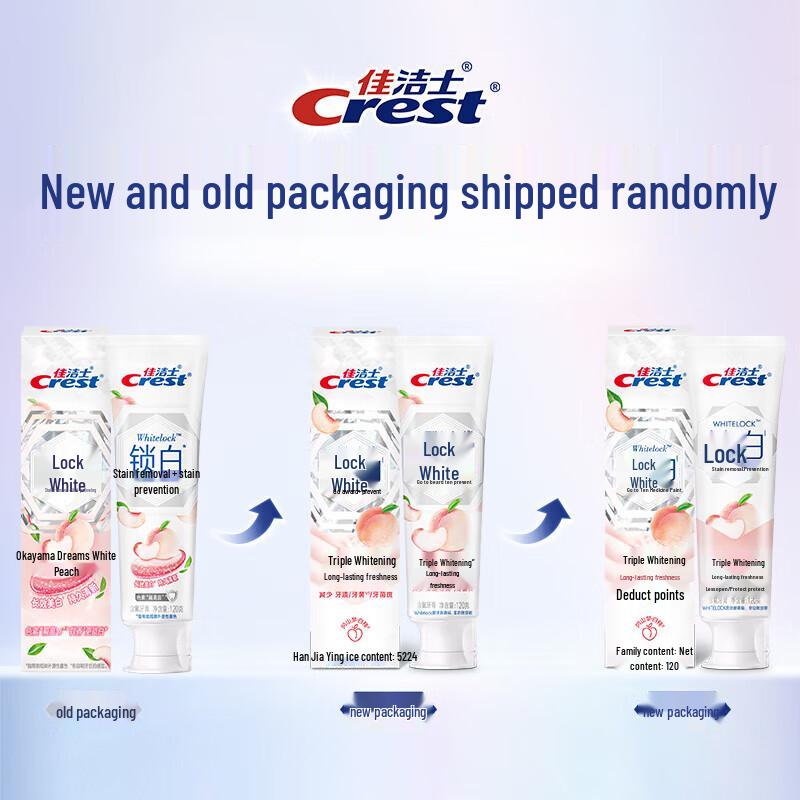 Crest Whitening Toothpaste with Fluoride, Okayama Dream White Peach