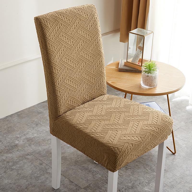 Elastic Dining Room Chair Cover Stretch Thick Jacquard Kitchen Chair Cover Slipcover for Dining Kitchen Hotel Wedding Banquet
