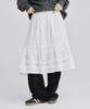 Awesome Studio Frill Shirred Tiered Midi Skirt White