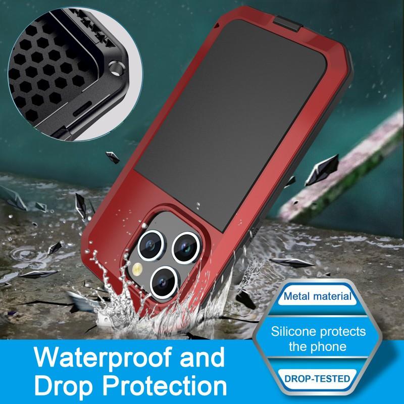 15 Plus/15 Pro Max Heavy Duty Shockproof Case IPhone Series Metal Full Body Protective Cover