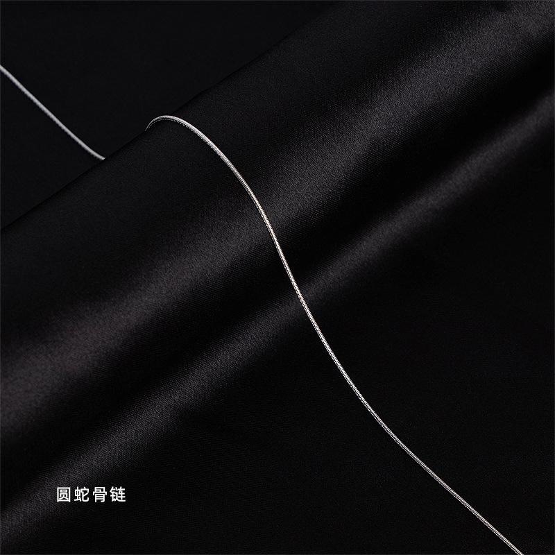 Titanium Steel Necklace Women'S O-Chain Lip Chain Plated Real Gold 18K Non-Fading Collarbone Chain Neck Chain Plain Chain