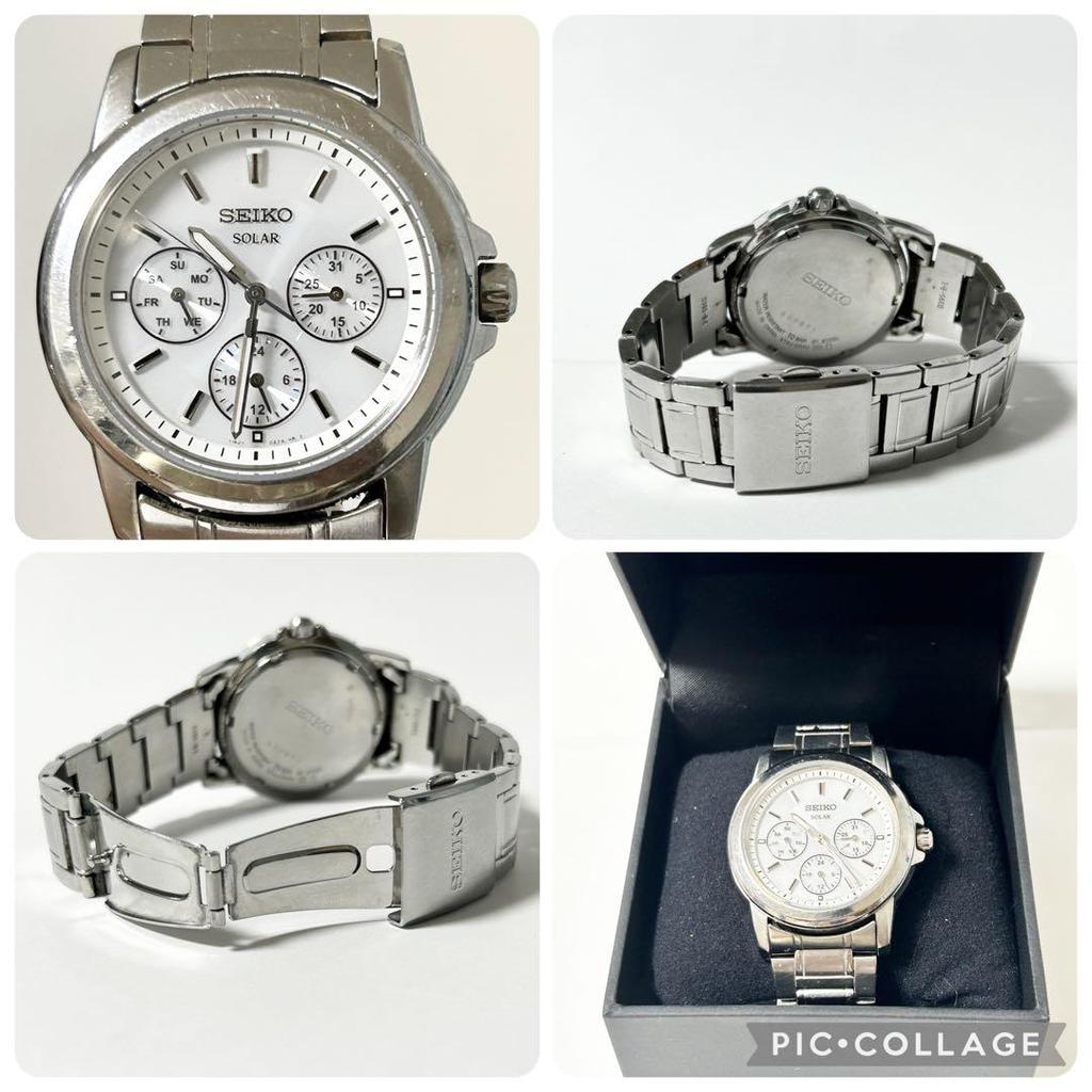 [USED] Working SEIKO SOLAR V14J-0AR0 with genuine belt