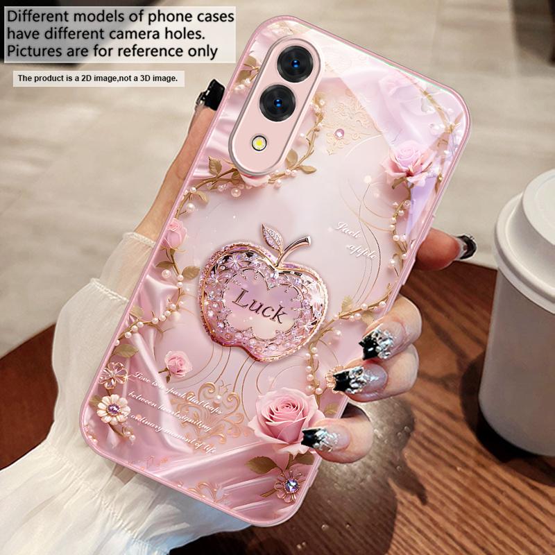 Lucky and Romantic Love For Samsung S25 S25 Edge S25Ultra S8 9 S10 20 U Ltra S21 Pro 22 Plus S23 FE S24 Ultra Glass Phone Case