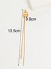 1pc Minimalist Metal Butterfly Wing Tassel Earring, Long Chain Ear Clip Style Jewelry for Women, Daily Decoration