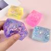 Transparent Ice Cube Sensory Fidget Toy - Soft Squeeze & Stretch Stress Relief Toy For Adults & Kids, Random Color, 1 Pack