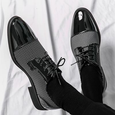 Designer Gentleman Mixed Patchwork Leather Oxford Shoes For Men Moccasins Wedding Prom Homecoming Party Footwear Zapatos Hombre