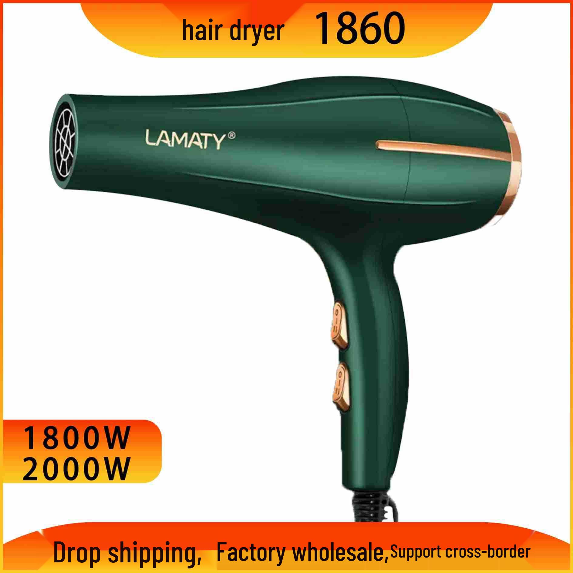 

Фен для волос салонного класу з синім світлом та негативними іонами для домашнього та перукарського використання