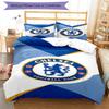 Zestaw pościeli 3 szt. Chelsea Football Club Poszewka na kołdrę Zapięcie Zawiera 1 poszewkę na kołdrę i 2 poszewki na poduszki, Miękki i wygodny na wszystkie pory roku.
