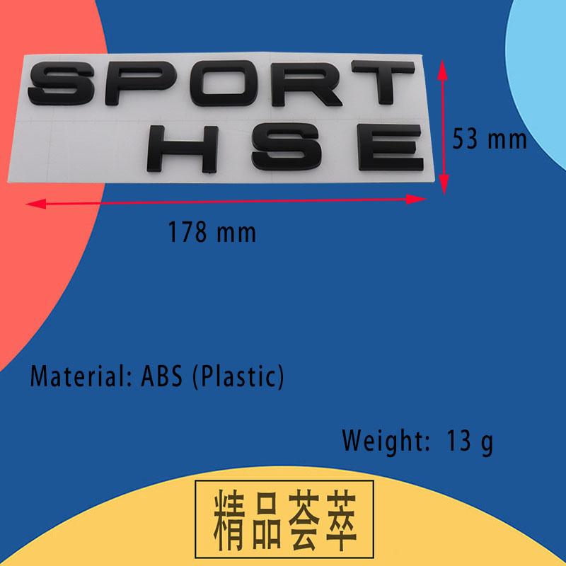 3D Premium SPORT für V8 HSE SPORT EDITION Auto Motorhaube Kotflügel Kofferraum Heckklappe Namensschild Aufkleber Emblem Abzeichen