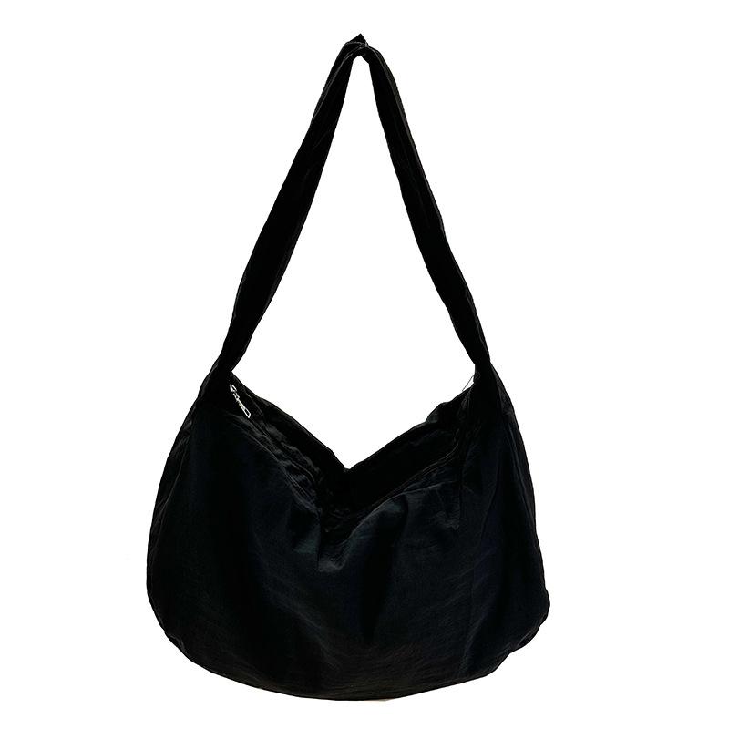 Canvas Tote Bag, New Large-capacity Trendy Cool Lazy Style Casual Armpit Bag, Korean Version of Daily Simple Commuting Bag