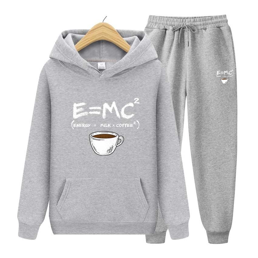 Pánské teplákové soupravy Jarní Podzim Coffice Potisk Mikina Mikina s dlouhým rukávem Mikina na jogging Kalhoty Patchwork Fitness Run Suit Oblečení
