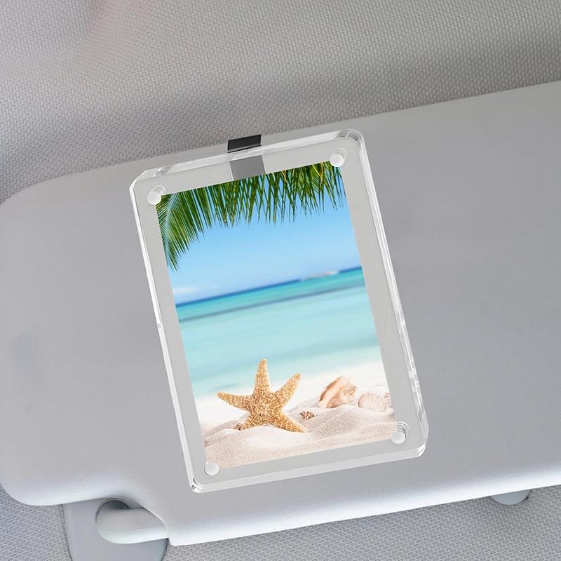 Car Visor Photo Clip Holds Pictures Auto Interior Decor Driving Keepsake Sun Visor Organizer Romantic Couples Gift For Him Her