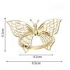 1/6pcs Iron Napkin Ring Gold/Rose Gold/Silver Butterfly/Hollow Hollow Butterfly Napkin Ring Decorative Napkin Clasp