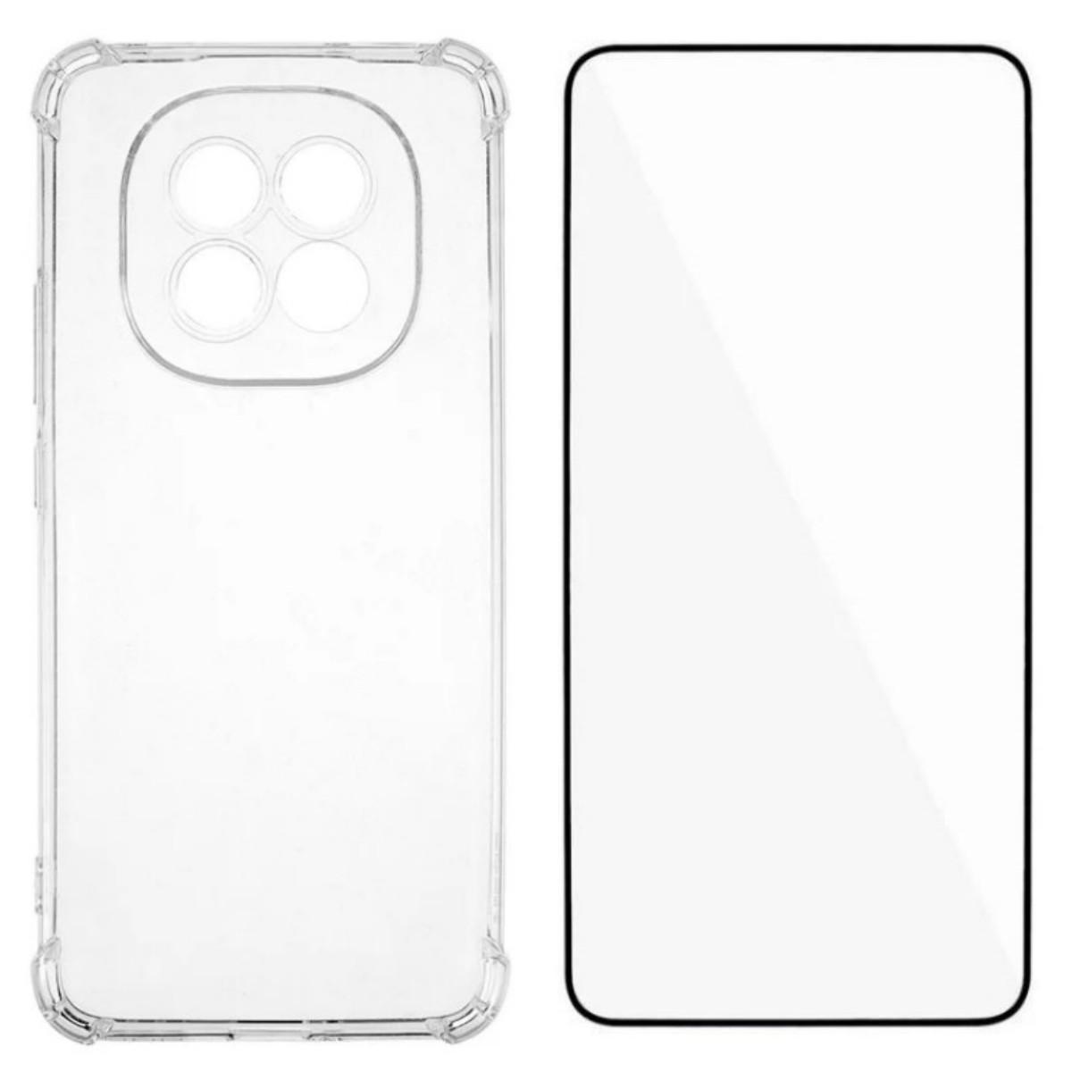 

For Oppo F29 5G TPU Case WANLONFENG WL3 Series 1.5mm Phone Cover with Tempered Glass Film Transparent