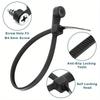 100pcs Creative Nylon Cable Ties with Screw Mounting Holes, Self-Locking Loop Strapping, DIY Office Cable Harness Organizer