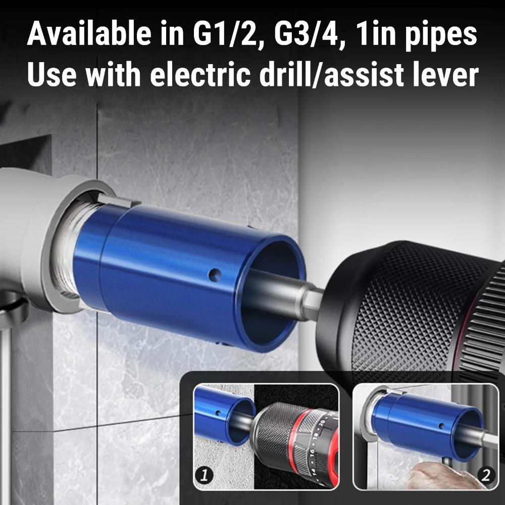 Electric Drill Compatible Valve Extractor Tool 1/2" 3/4" 1" Pipe Remover Tool  For Damaged Valves