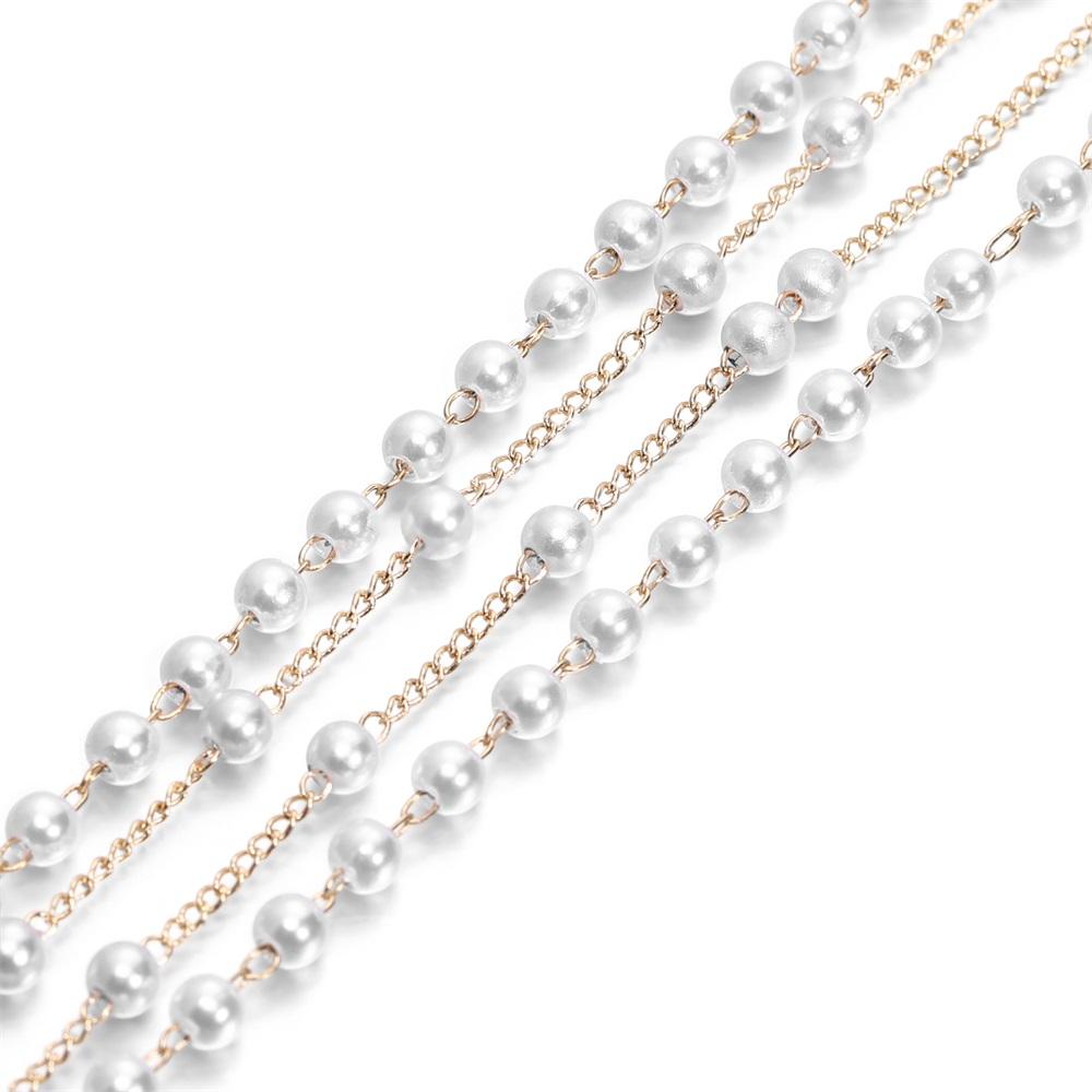 50-500cm ABS Pearl Chain Iron Chains Handmake Chain for DIY Jewelry Making Necklace Bracelet Accessories