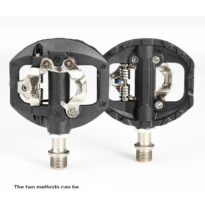 TANKE Mountain Bike Pedals 3 Sealed Bearing SPD Dual Clipless Flat & Lock Pedal Aluminum Cycling Pedals nylon cycling accessorie