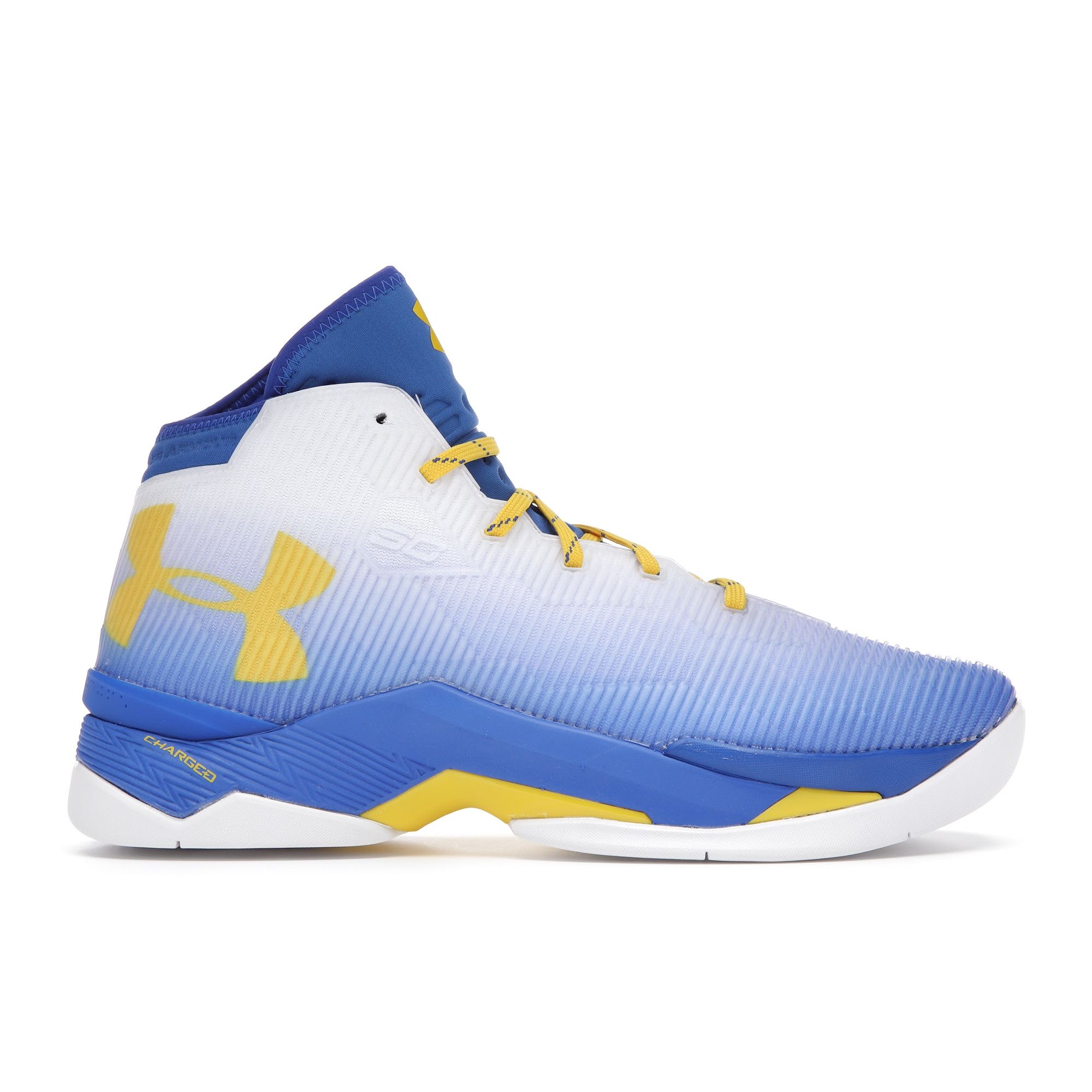 

Мужские кроссовки Under Armour Armor Curry 2.5 73-9 белые Team-Royal Taxi 1274425-103