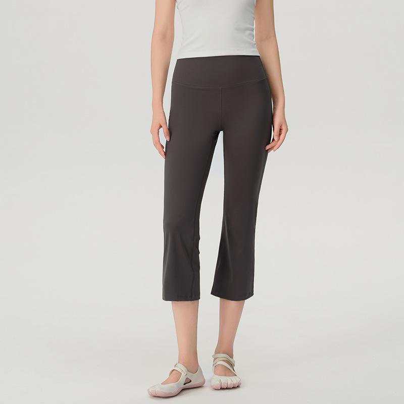 Women s High-Waisted Butt-Lifting Micro-Flare Yoga Pants for Fitness & Running L