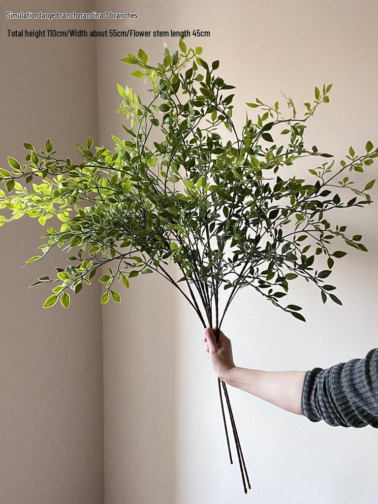 Nandina Green Artificial Flower Arrangement - Decorative Living Room Ornaments