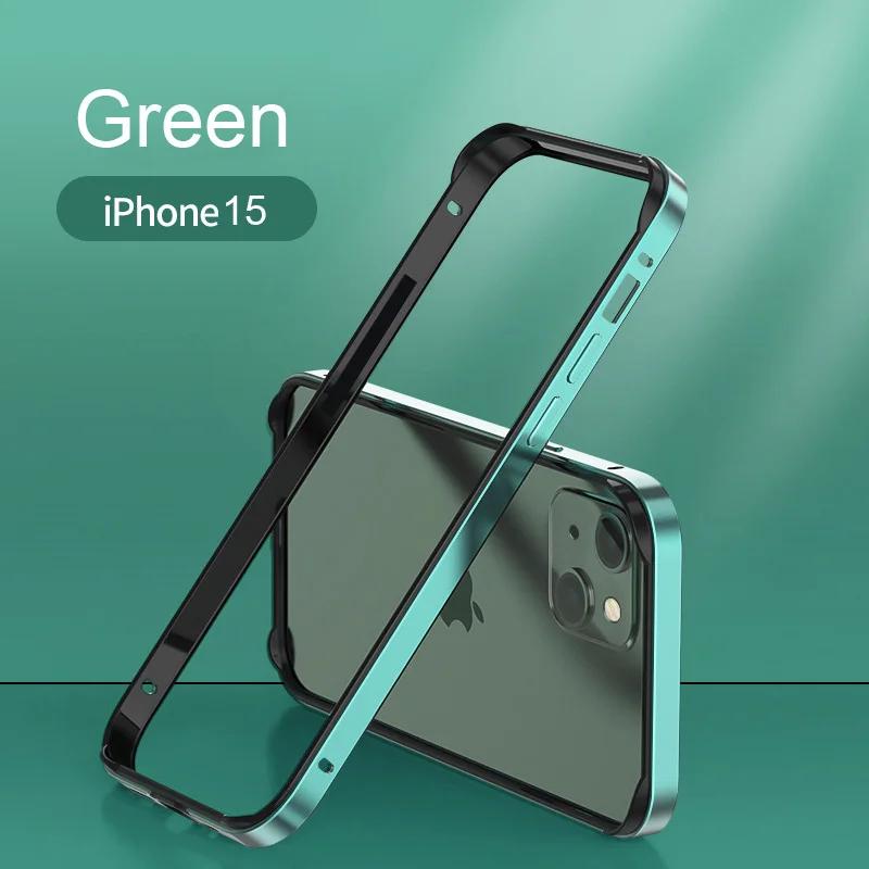 Hybrid Silicone Frame Aluminum Metal Phone Case For 17 16 15 14 13 12 11 Pro Max Better Heat Bumper