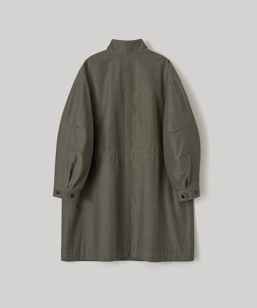 ANOTHER OFFICE Silk Nep Mods Coat (Khaki)