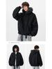 Men's Winter Retro Haute Couture Cotton Jacket with Fur Collar, Plus Velvet Thickened, Warm Outerwear.