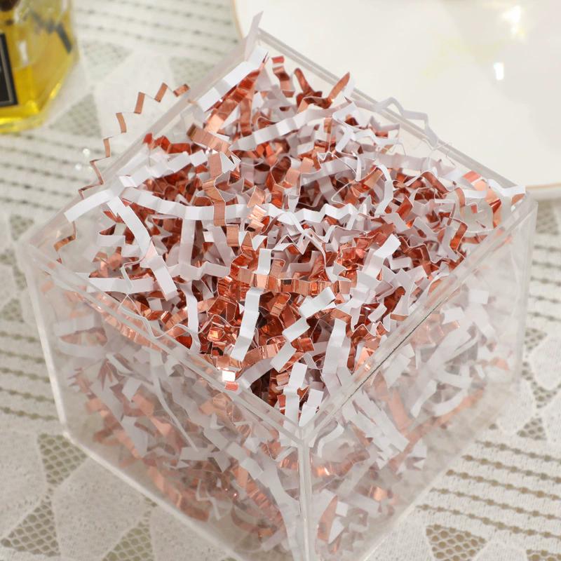 

WTEMPO 500g/pack Kraft Crinkle Cut Paper Shred Filler for Gift Wrapping & Basket Filling Premium Gift Box Filler Perfect for Birthday Wedding 500g*3pcs розового золота