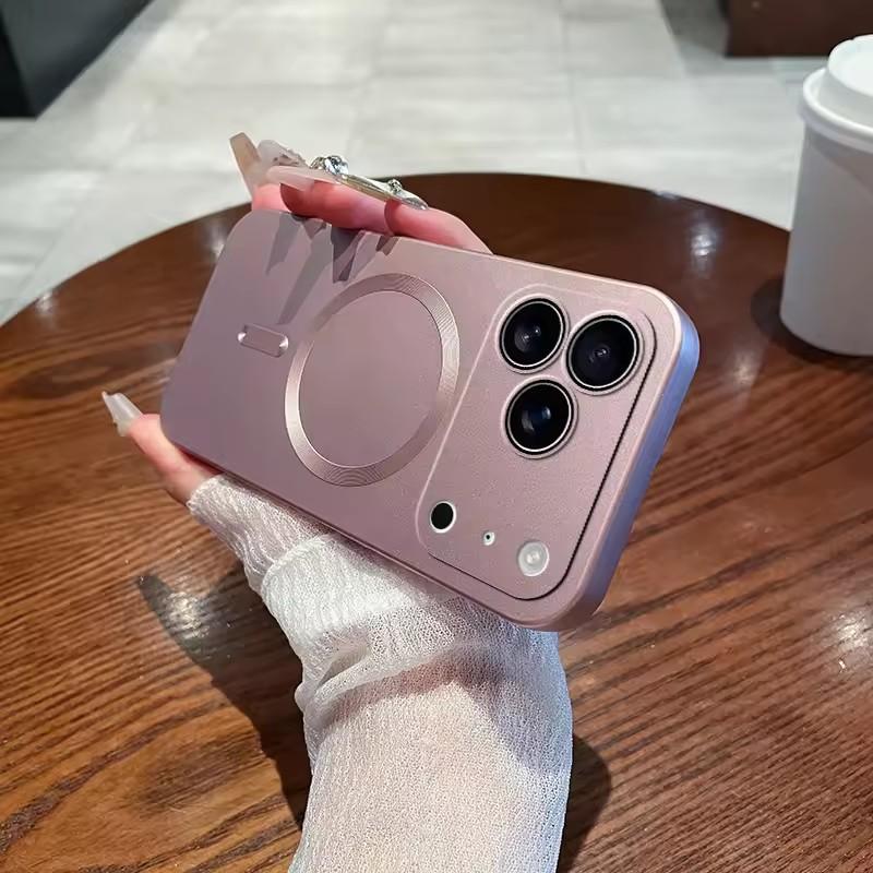 For Magsafe Magnetic Wireless Charge Case For iPhone 17 16 15 14 13 12 11 Pro Max Plus 17Air 16e Silicone Glass Lens Protection Cover