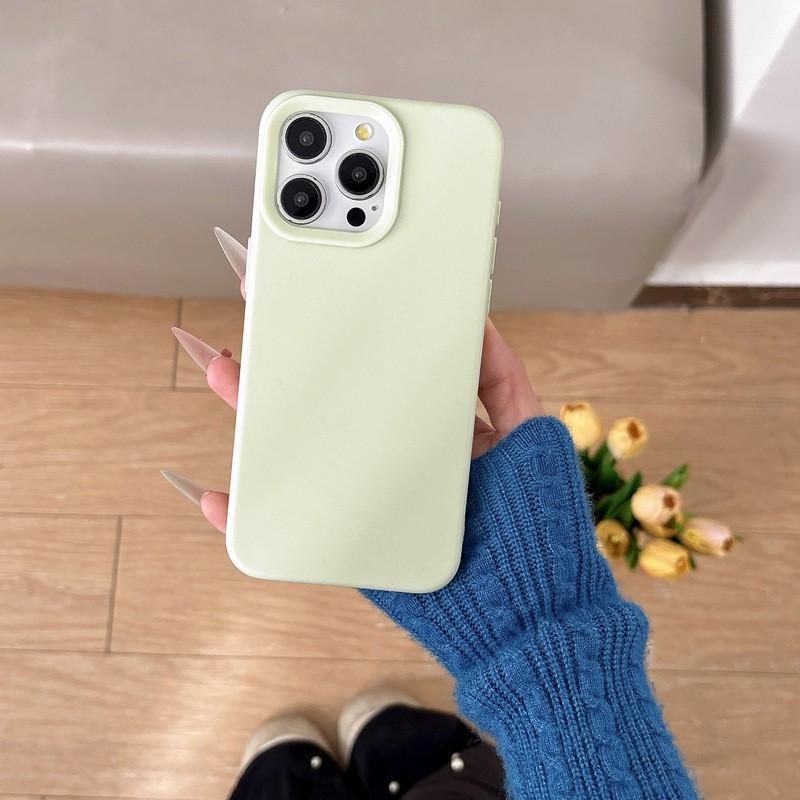 Slim TPU Phone Case IPhone 12 To 17 Series Shockproof Soft Cover In Solid Colors Minimalist Design Daily Use