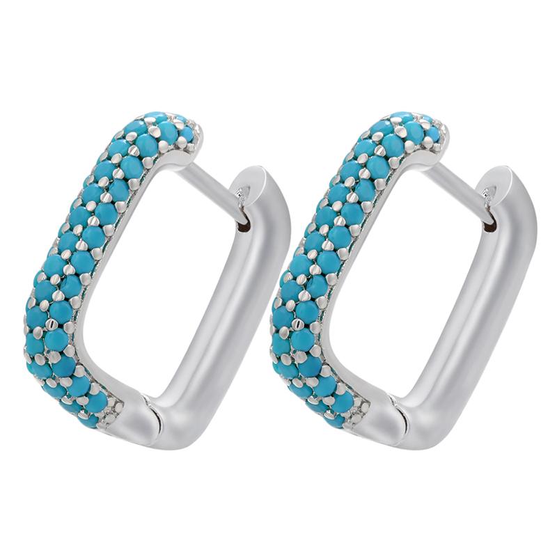 Hoop earrings gold color silver color small hoop earrings crystal women rainbow earrings Fashion jewelry wholesale VE144