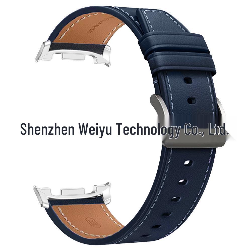 Samsung Watch8 Classic Genuine Leather Strap with Stainless Steel End Links - 22mm Cross-border Design
