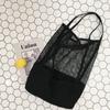 Women's Mesh Hollow Out Sandy Beach Package Large Capacity Shoping Shoulder Bag Canvas Female Tote Bags