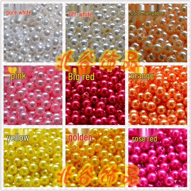 8mm  10mm ABS Imitation Pearl Beads - Round, Loose, Hole for Stringing, Jewelry Accessories 10mm