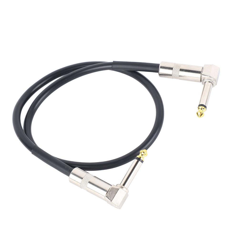 Guitar Patch Cable 6.35mm Plug Right Angle Anti Interference Reduce Noise Flexible Guitar Effect Pedal Cord