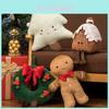 Adorable Christmas Gingerbread Man Plush Toy Pillow Doll Ornament