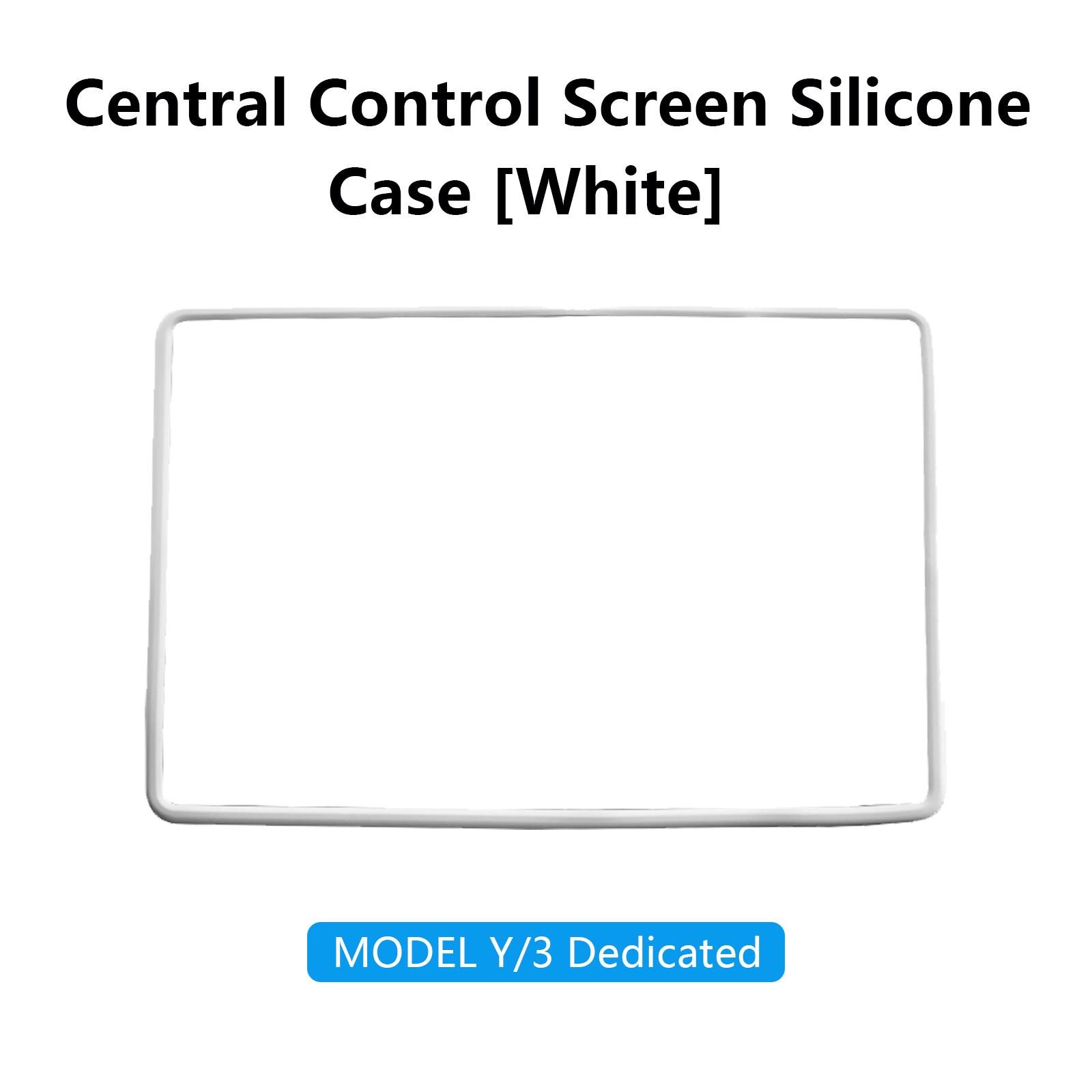 

Для Tesla Model 3 Y силиконовая защитная накладка Центральное управление навигационный экран Защитная рамка автомобильные аксессуары белый