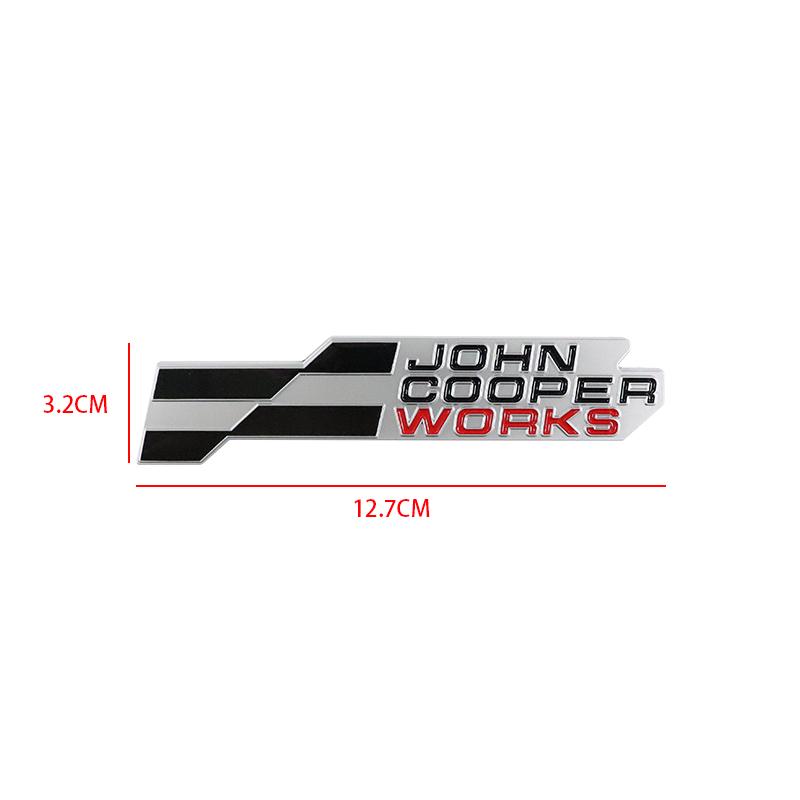 JOHN COOPER WORKS New Badge Car Stickers for BMW MINI JCW Metal Refit Rear Trunk Logo Personality Body Grille Nameplate Mark Or2