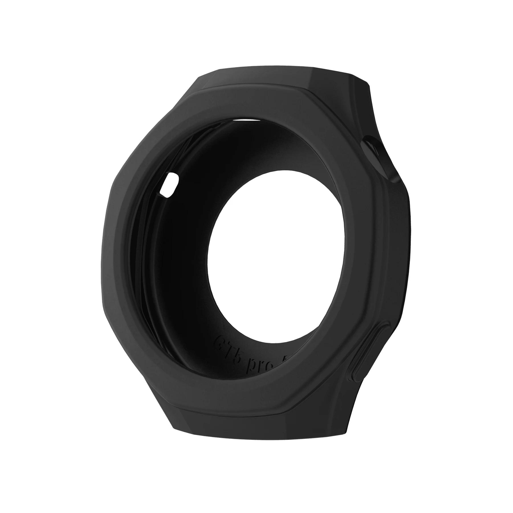 

Силиконовый ремешок для часов подходит для Huawei Watch GT5 Pro 46 мм Аксессуары для умных часов Браслет + Защитная крышка-накладка Замена Huawei GT5 Pro 46 чёрный