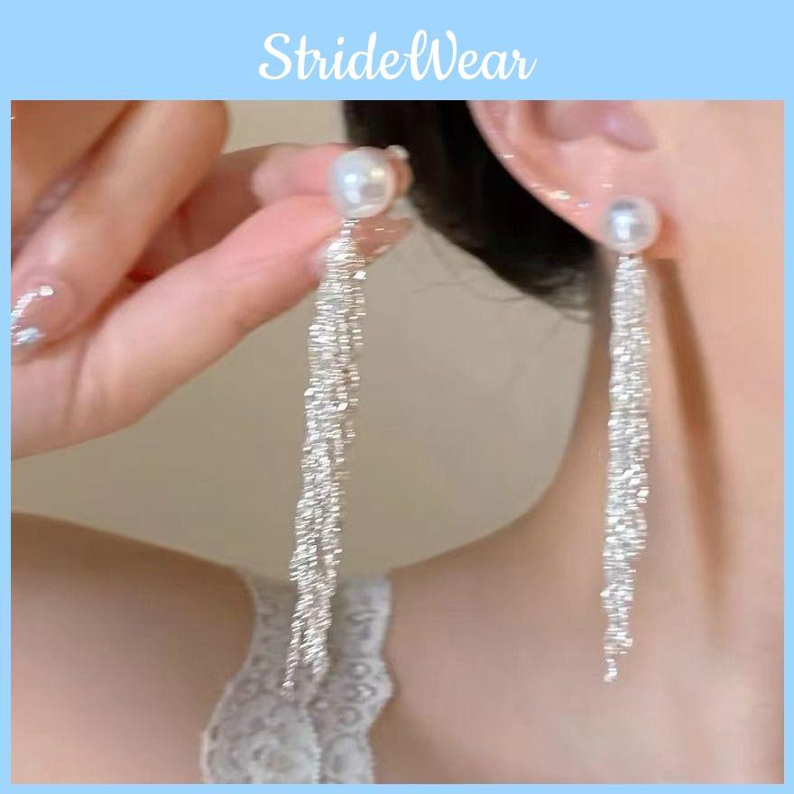 Geometric Artificial Pearl Drop Earrings With Alloy Construction For Casual Daily Wear Women