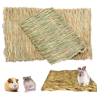 Konijnen Bunny Grasmat Klein Dier Geweven Hooimat Natuurlijk Stro Bedding Rusten Kooi Mat Voor Cavia Chinchilla Hamster Rat