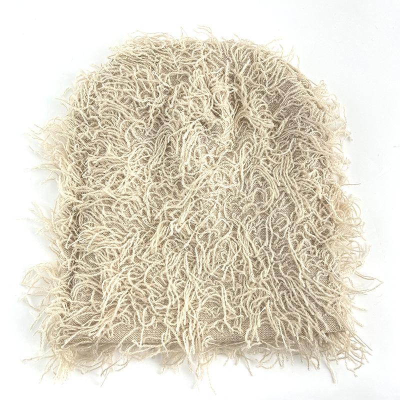 

1pc Distressed Camouflage Beanie Fuzzy Winter Hats Thick Warm Head Caps Snow Hats Skull for Men Outdoor Ski Knit Cap Fall Outfit One Size бежевий