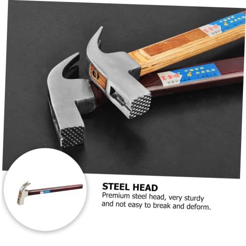 GLEAVI 609G Wooden Handle Claw Hammer with Non-Slip Design and Nail Remover, Construction Nail Puller, Carpentry Tool, Shock Absorption