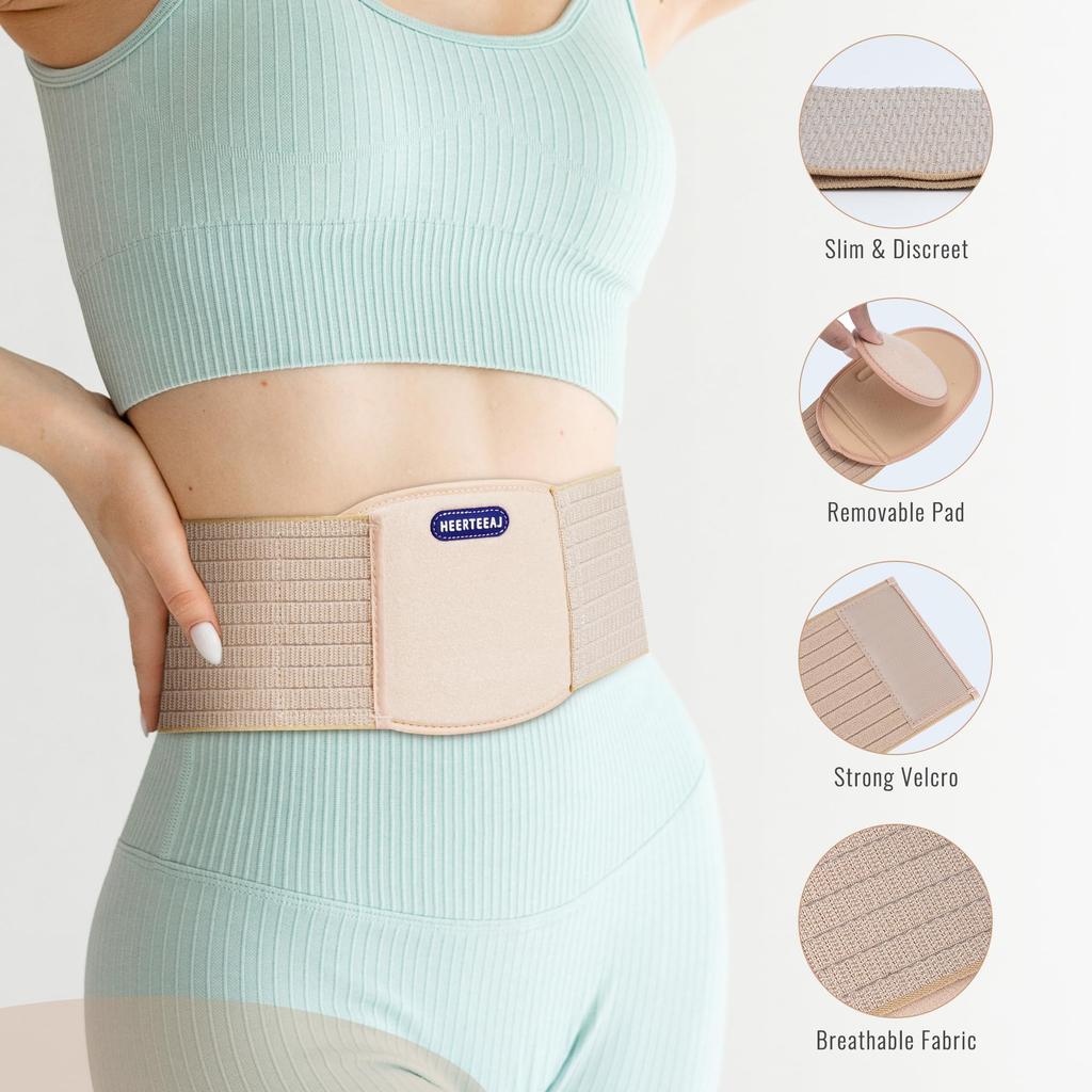 Men and Women Abdominal Hernia Belt Abdominal Button Elbow Hernia Fixation Belt One Hernia Compression Pad Posterior Abdominal and Postoperative