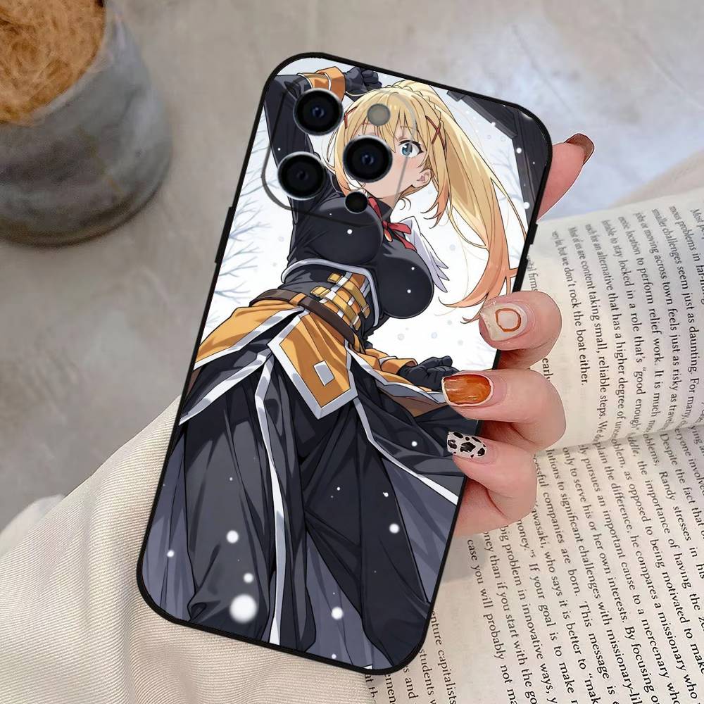 

Чехол для телефона Konosuba для iPhone 17, 16, 15, 14, 13, 12, 11 Plus, Pro Max, Другие Мягкий Черный Чехол iPhone11ProMax