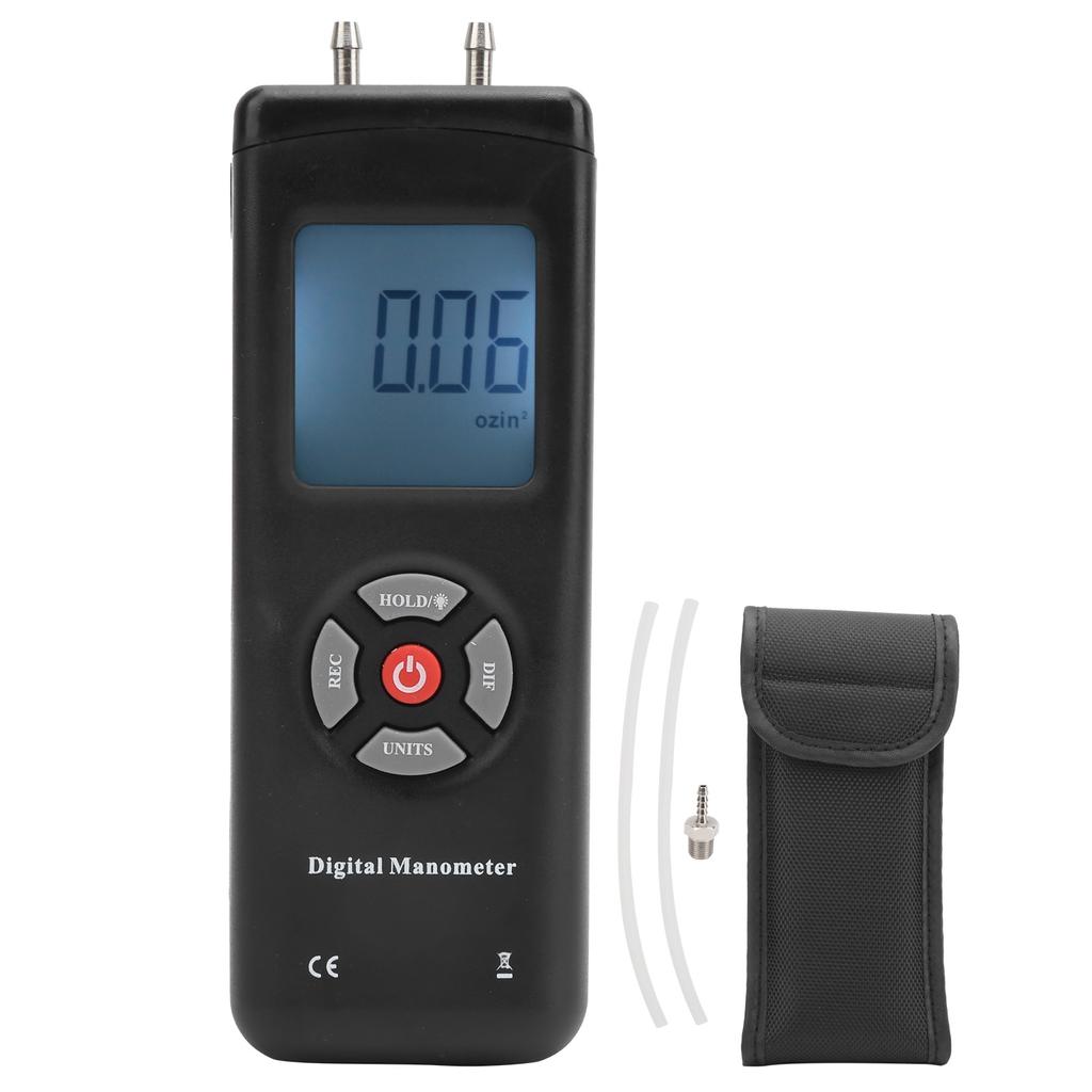 TL101 Digital Manometer Air Pressure Meter Gauge Differential Air Pressure Tester Tool +5psi