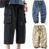 Relaxed Fit Men Capri Short Pants With Adjustable Ankles For Casual And Beachwear