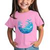 Children's Fashion Daily Printed Round Neck Short Sleeved Casual T-shirt Top