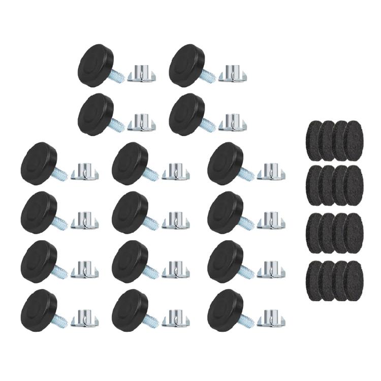 16Pcs Multipurpose Furniture Leg Adjusters Threaded Leveling Feet Prevent Floor Damage With Stable Base Designs